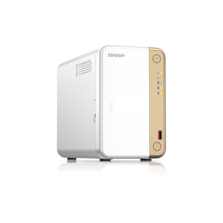 QNAP TS-262 NAS Tower Intel® Celeron® N4505 4 GB QNAP QTS Złoto, Biały