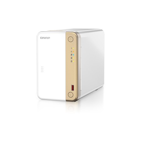 QNAP TS-262 NAS Tower Intel® Celeron® N4505 4 GB QNAP QTS Złoto, Biały