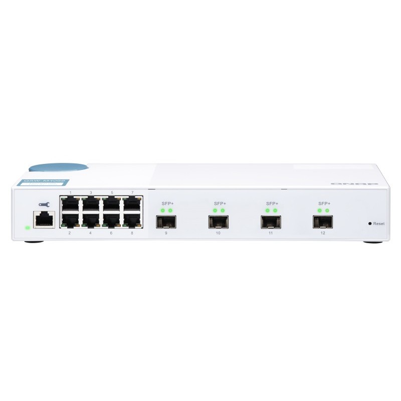 QNAP QSW-M408S łącza sieciowe Zarządzany L2 Gigabit Ethernet (10/100/1000) Biały