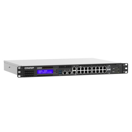 QNAP QGD-1602 Zarządzany L2 Gigabit Ethernet (10/100/1000) 1U Czarny, Szary