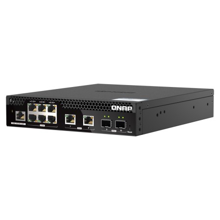 QNAP QSW-M2106R-2S2T łącza sieciowe Zarządzany L2 10G Ethernet (100/1000/10000) 1U Czarny