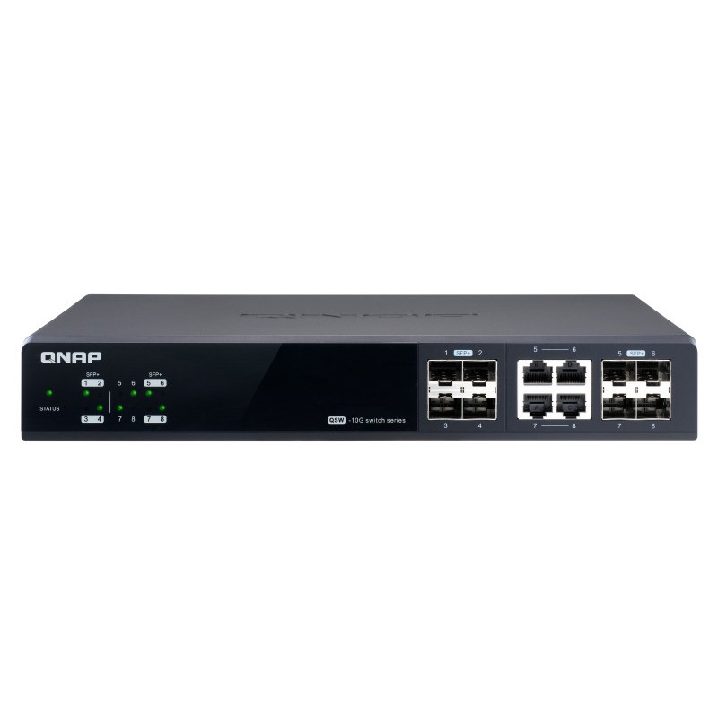 QNAP QSW-M804-4C łącza sieciowe Zarządzany 10G Ethernet (100/1000/10000) Czarny