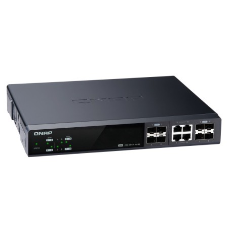 QNAP QSW-M804-4C łącza sieciowe Zarządzany 10G Ethernet (100/1000/10000) Czarny