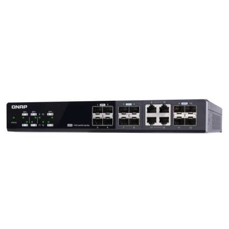 QNAP QSW-M1204-4C łącza sieciowe Zarządzany 10G Ethernet (100/1000/10000) Czarny