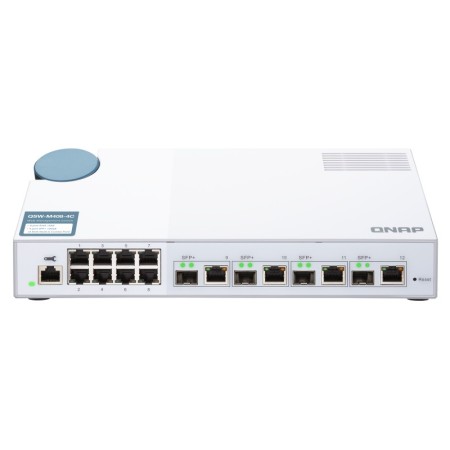 QNAP QSW-M408-4C łącza sieciowe Zarządzany L2 Gigabit Ethernet (10/100/1000) Biały