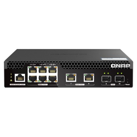 QNAP QSW-M2106PR-2S2T łącza sieciowe Zarządzany L2 10G Ethernet (100/1000/10000) Obsługa PoE 1U Czarny