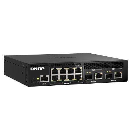 QNAP QSW-M2108R-2C łącza sieciowe Zarządzany L2 2.5G Ethernet (100/1000/2500) Obsługa PoE Czarny