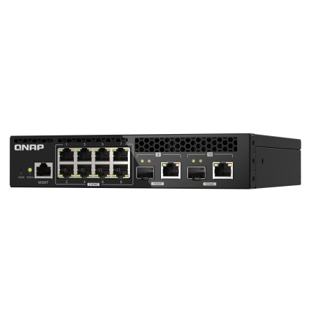 QNAP QSW-M2108R-2C łącza sieciowe Zarządzany L2 2.5G Ethernet (100/1000/2500) Obsługa PoE Czarny