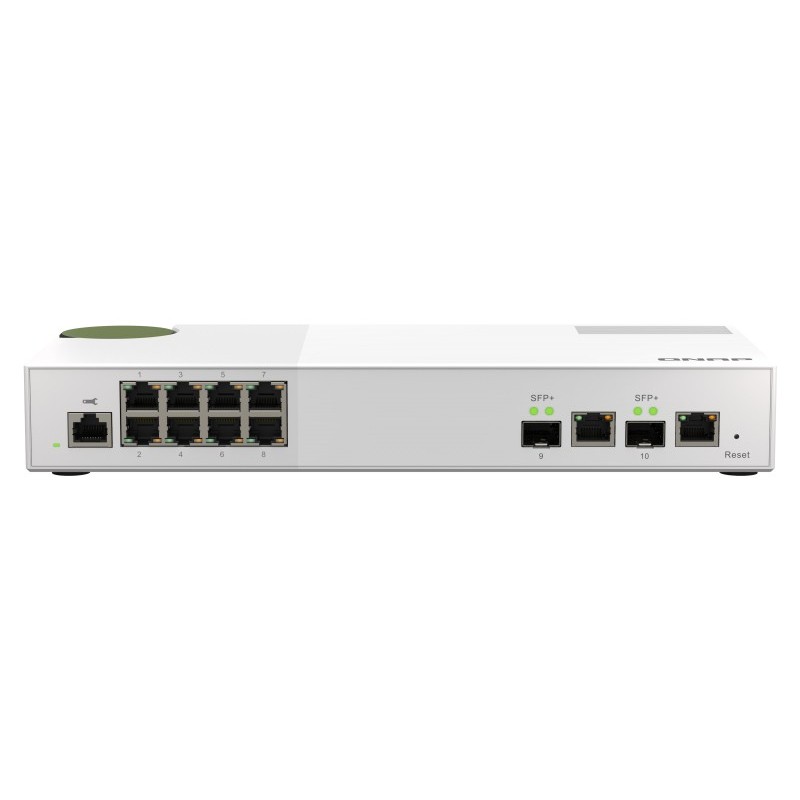 QNAP QSW-M2108-2C łącza sieciowe Zarządzany L2 2.5G Ethernet (100/1000/2500) Szary, Biały