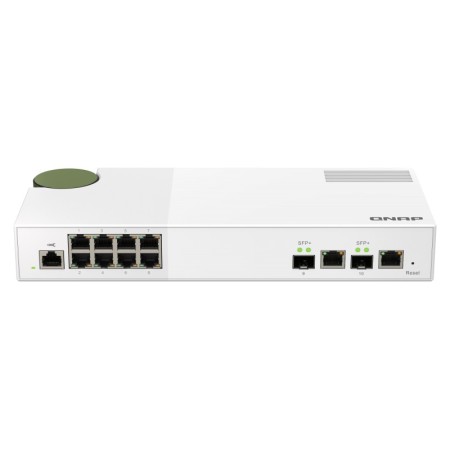 QNAP QSW-M2108-2C łącza sieciowe Zarządzany L2 2.5G Ethernet (100/1000/2500) Szary, Biały