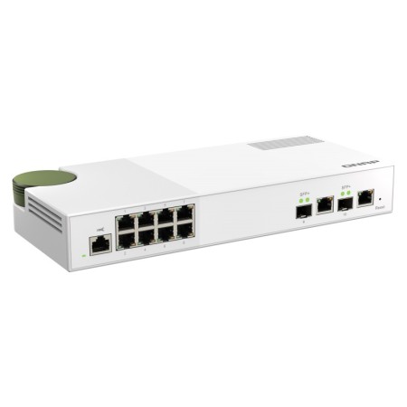 QNAP QSW-M2108-2C łącza sieciowe Zarządzany L2 2.5G Ethernet (100/1000/2500) Szary, Biały