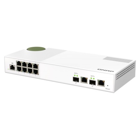 QNAP QSW-M2108-2C łącza sieciowe Zarządzany L2 2.5G Ethernet (100/1000/2500) Szary, Biały