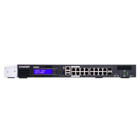 QNAP QGD-1600P Zarządzany Gigabit Ethernet (10/100/1000) Obsługa PoE 1U Czarny, Szary