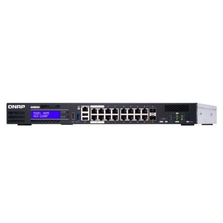 QNAP QGD-1600P Zarządzany Gigabit Ethernet (10/100/1000) Obsługa PoE 1U Czarny, Szary