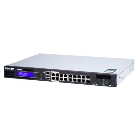 QNAP QGD-1600P Zarządzany Gigabit Ethernet (10/100/1000) Obsługa PoE 1U Czarny, Szary