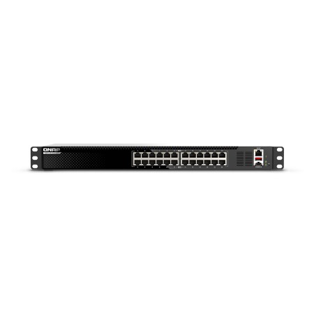 QNAP QSW-M3224-24T łącza sieciowe Zarządzany L3 10G Ethernet (100/1000/10000) 1U Czarny, Srebrny